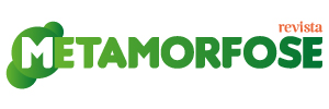 Logotipo da Revista Metamorfose em verde.