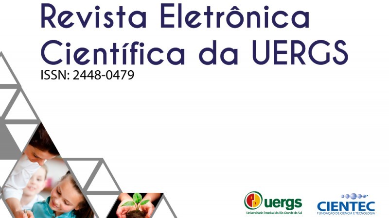 Do meio para o canto superior direito imagens coloridas de pessoas, plantas, bovino e código de DNA, mescladas com triângulos vazados. Do meio para o canto inferior esquerdo fundo branco com a frase do nome da revista.