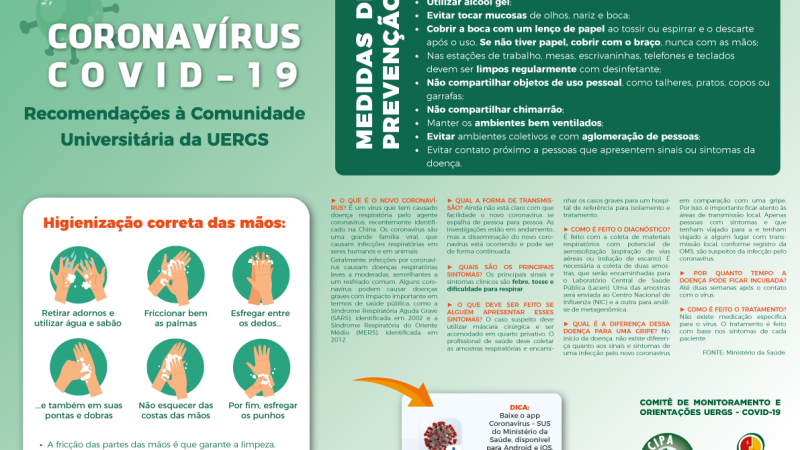 cartaz prevencao CORONAVIRUS