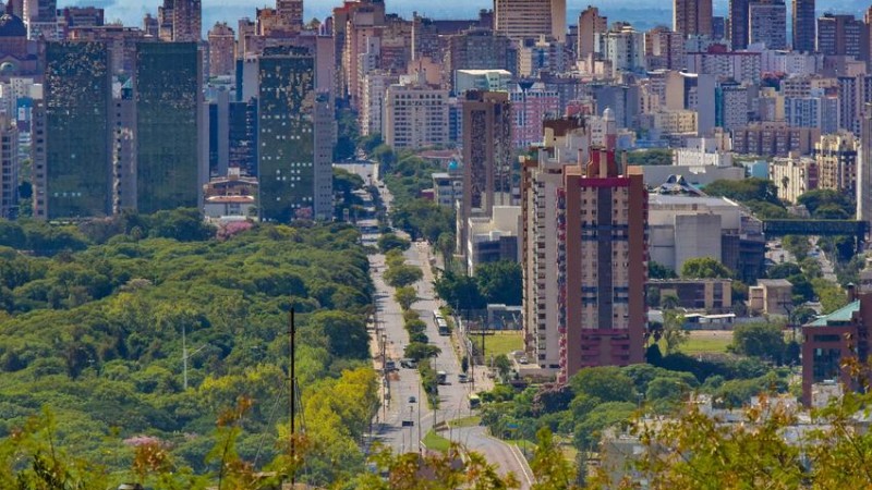 Imagem aérea de Porto Alegre