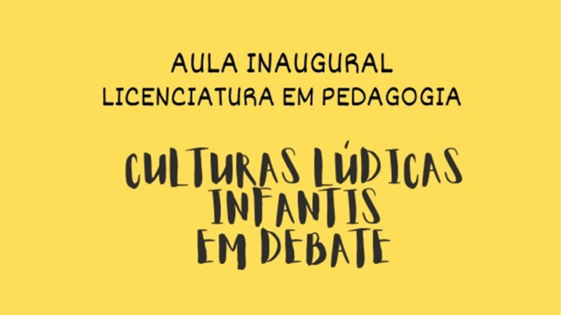 Fundo amarelo com o nome do evento em preto.