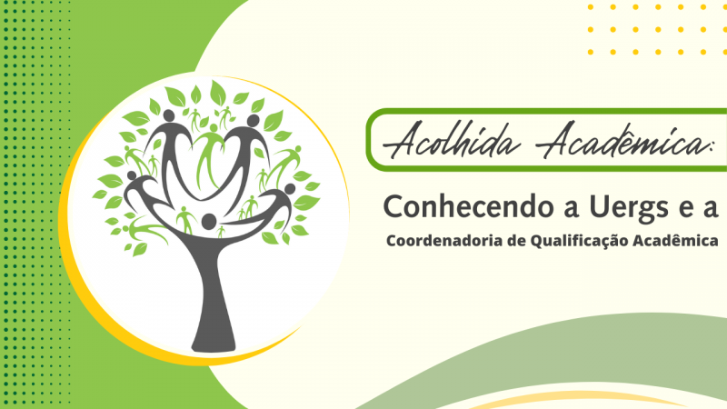 Nome do evento em marrom escrito ao lado direito. À esquerda, dentro de um círculo, ilustração de uma árvore feita de pessoas. A imagem é em tons de verde claro, amarelo, branco e marrom.